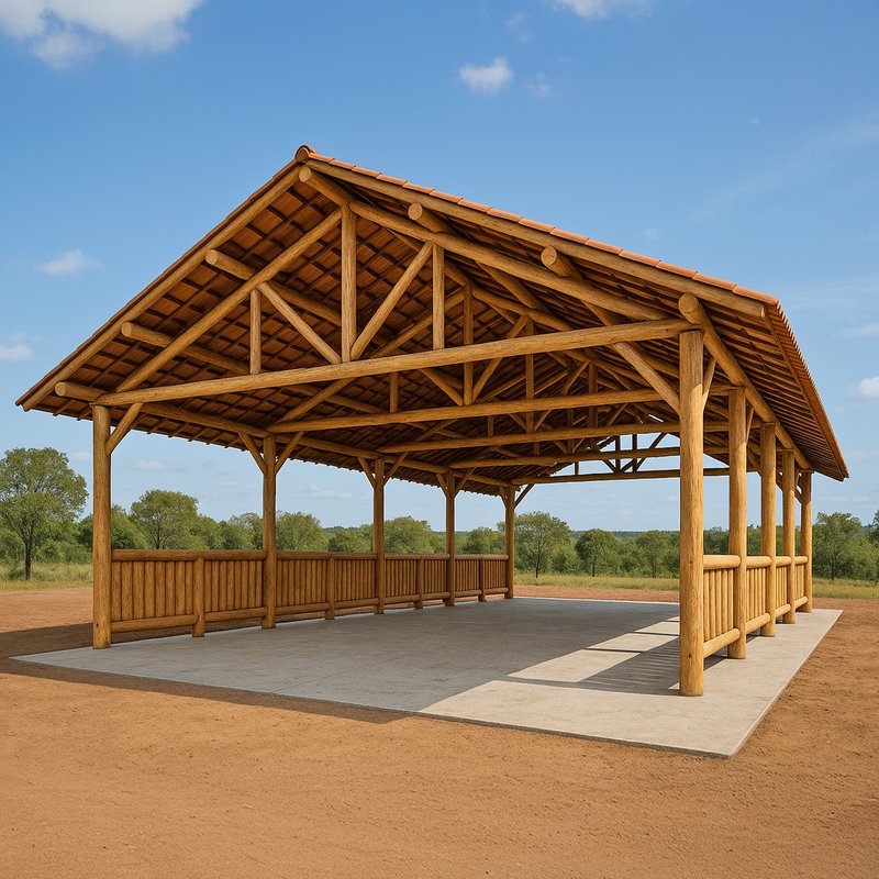 Galpão em toras de Cloeziana