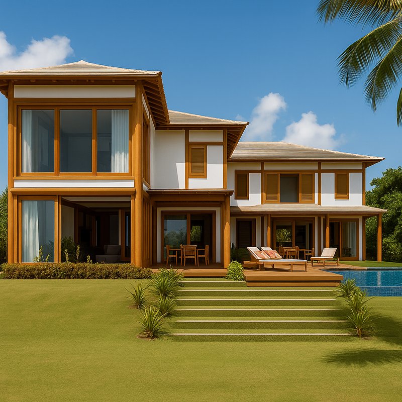 Residência com elementos em Cloeziana